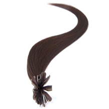28 inches Dark Brown (#2) 100S Nail Tip Human Hair Extensions