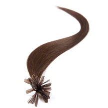 28 inches Chocolate Brown (#4) 100S Nail Tip Human Hair Extensions