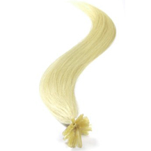 28 inches White Blonde (#60) 50S Nail Tip Human Hair Extensions