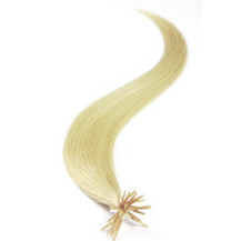 28 inches White Blonde (#60) 100S Stick Tip Human Hair Extensions
