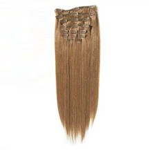 18" Golden Blonde (#16) 10PCS Straight Clip In Brazilian Remy Hair Extensions