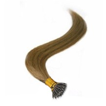 16" Ash Brown(#8) Nano Ring Hair Extensions