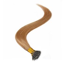 16" Golden Brown(#12) Nano Ring Hair Extensions