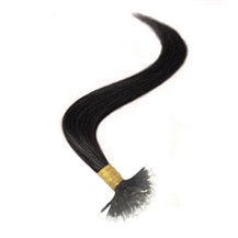 16" Natural Black(#1b) Nano Ring Hair Extensions
