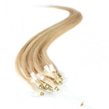 16" Ash Blonde (#24) 50S Micro Loop Remy Human Hair Extensions
