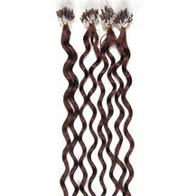 16" Vibrant Auburn (#33) 100S Curly Micro Loop Remy Human Hair Extensions