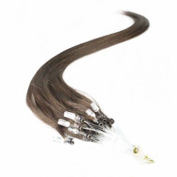 20" Dark Brown (#2) 50S Micro Loop Remy Human Hair Extensions