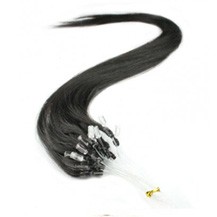 20" Off Black (#1b) 100S Micro Loop Remy Human Hair Extensions