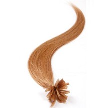 16" Golden Brown (#12) 100S Nail Tip Human Hair Extensions