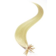 16" White Blonde (#60) 100S Stick Tip Human Hair Extensions