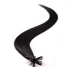 18" Off Black (#1b) 50S Stick Tip Human Hair Extensions