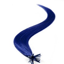 22" Blue 50S Stick Tip Human Hair Extensions