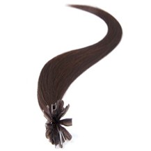 22" Dark Brown (#2) 100S Nail Tip Human Hair Extensions