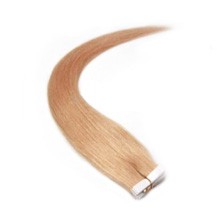 16" Strawberry Blonde (#27) 20pcs Tape In Remy Human Hair Extensions