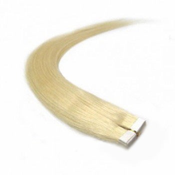 16" White Blonde (#60) 20pcs Tape In Remy Human Hair Extensions