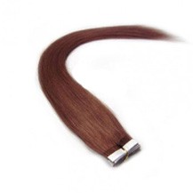 18" Vibrant Auburn (#33) 20pcs Tape In Remy Human Hair Extensions