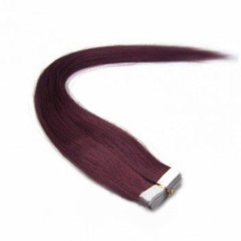 22" 99J 20pcs Tape In Remy Human Hair Extensions