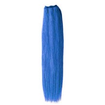 16" Blue Straight Indian Remy Hair Wefts