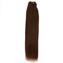 16" Chestnut Brown (#6) Straight Indian Remy Hair Wefts