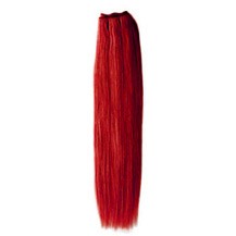 16" Red Straight Indian Remy Hair Wefts