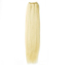 16" White Blonde (#60) Straight Indian Remy Hair Wefts