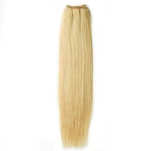 18" Ash Blonde (#24) Straight Indian Remy Hair Wefts