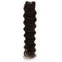20" Dark Brown (#2) Deep Wave Indian Remy Hair Wefts