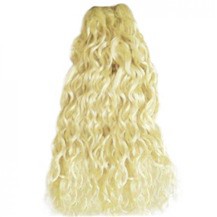 26" Bleach Blonde (#613) Curly Indian Remy Hair Wefts