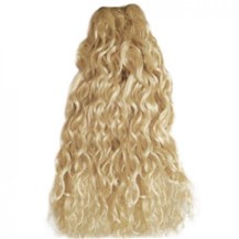 10" Ash Blonde (#24) Curly Indian Remy Hair Wefts
