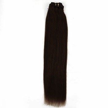 14" Dark Brown (#2) Straight Indian Remy Hair Wefts