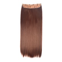 24" Vibrant Auburn(#33) One Piece Clip In Synthetic Hair Extensions