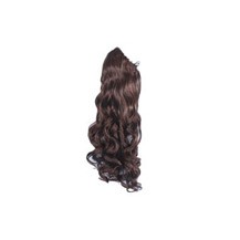 Claw Clip-on Fluffy Long Ponytail Deep Chestnut Brown 1 Piece