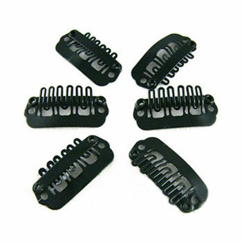 40pcs 24mm Black Clips for Hair Extensions / Wig / Weft